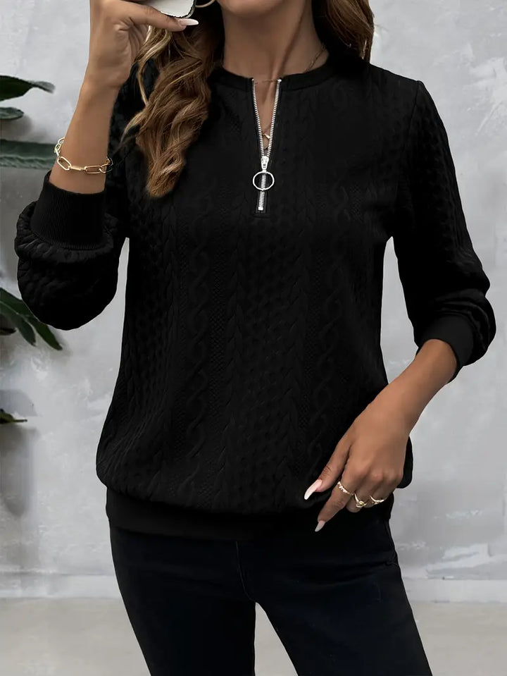 Zoe™ - Pullover con zip elegante per comfort e stile