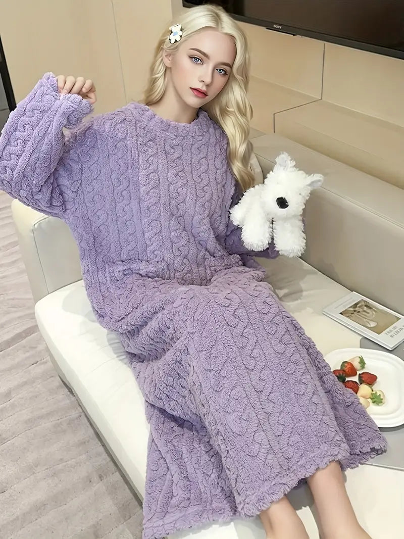 Abigail™ - Vestito Invernale in Pile Morbido Jacquard