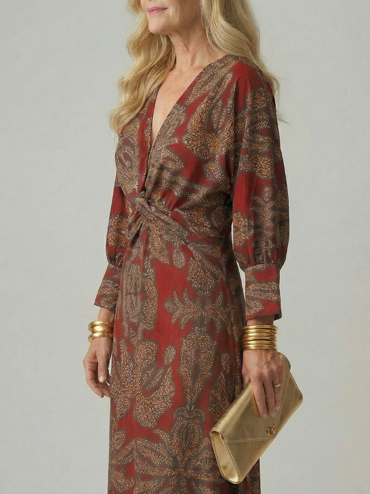 Lune | Abito Midi Wrap Naturale