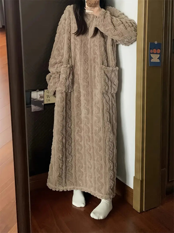 Abigail™ - Vestito Invernale in Pile Morbido Jacquard