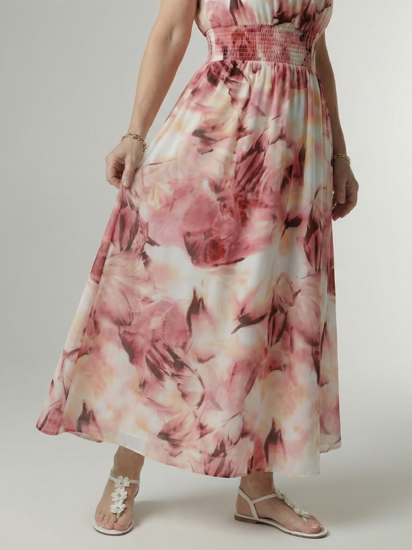 Sylin | Abito Midi con Scollatura Halter Arricciata