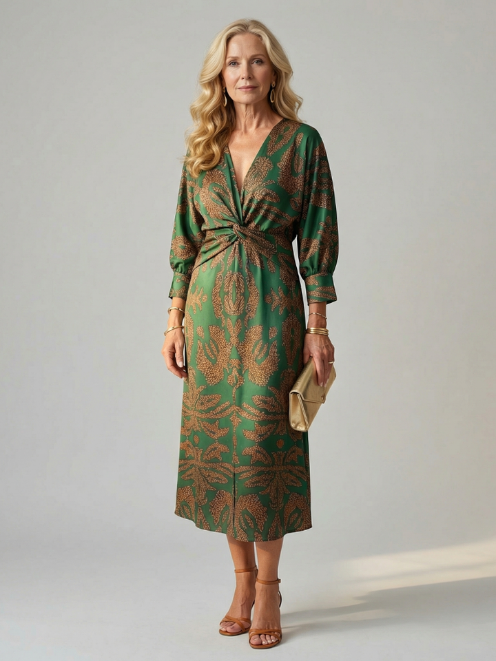 Lune | Abito Midi Wrap Naturale
