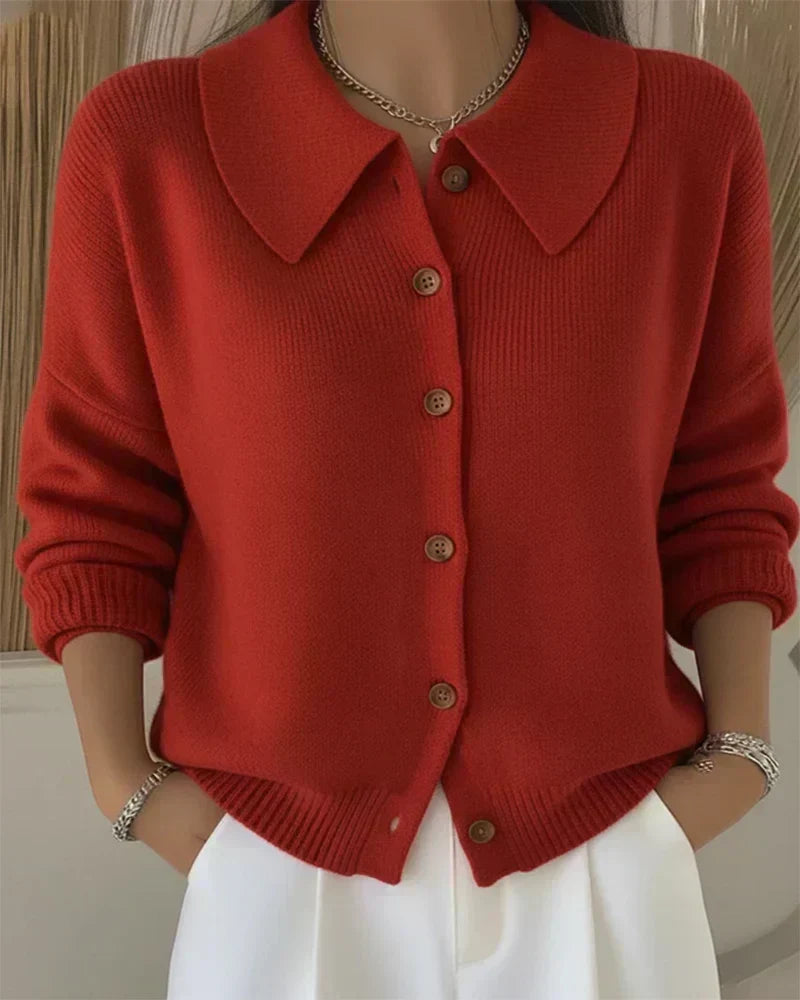 Velia | Cardigan con colletto alla Claudine