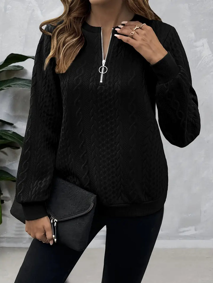 Zoe™ - Pullover con zip elegante per comfort e stile