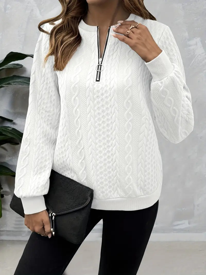 Zoe™ - Pullover con zip elegante per comfort e stile