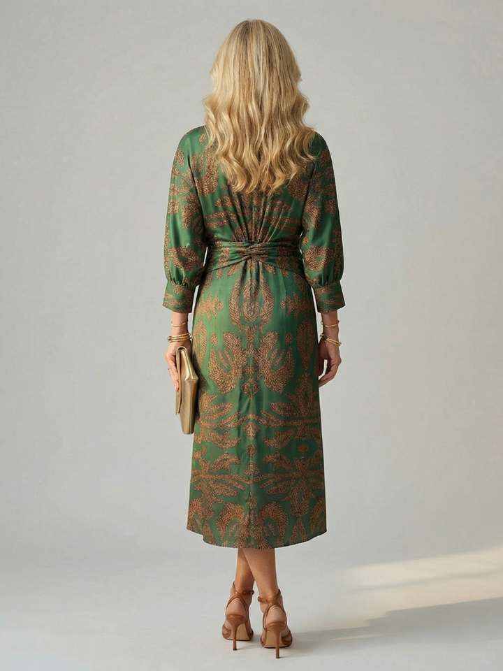 Lune | Abito Midi Wrap Naturale