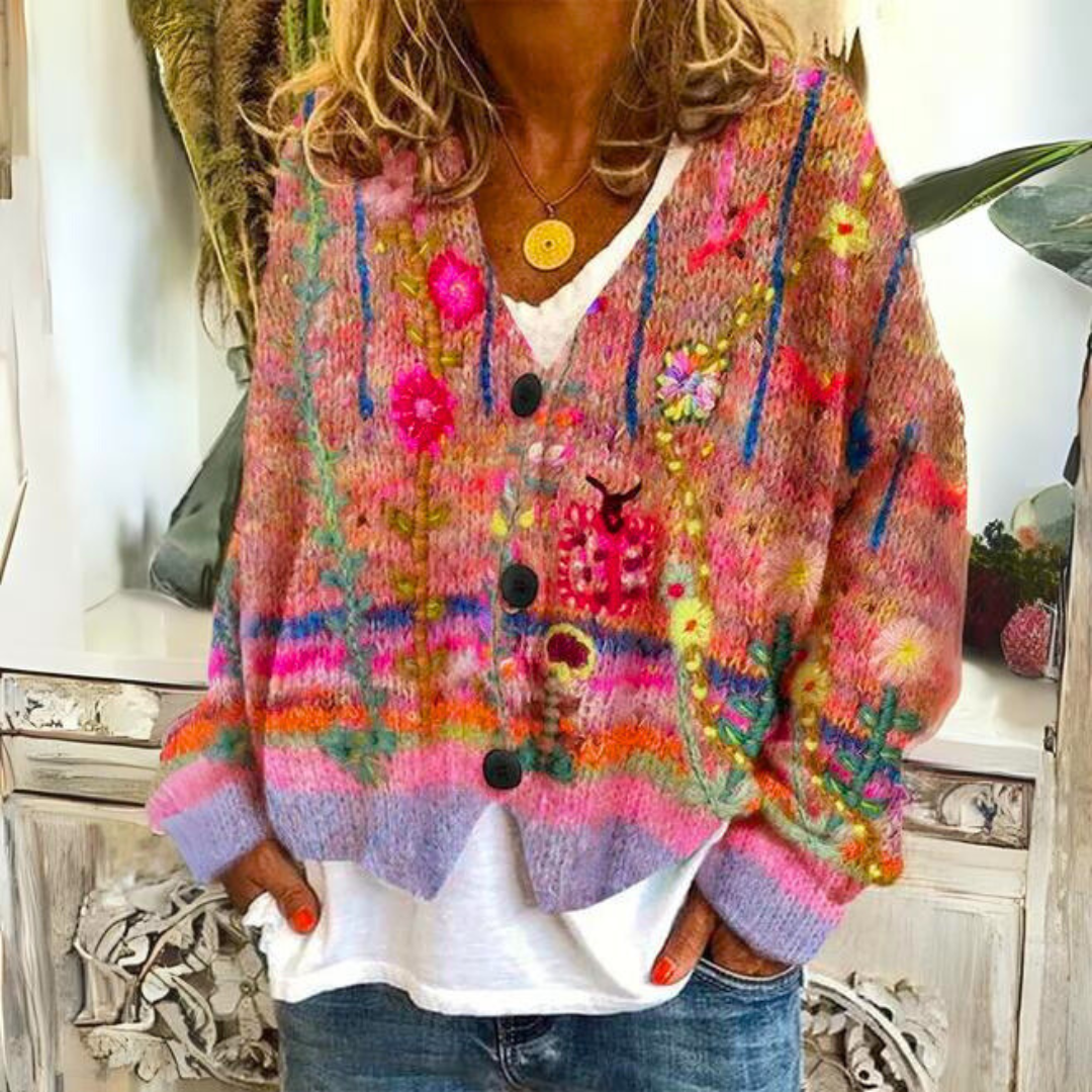 Addison™ - Cardigan Button Down Casual Retro Elegante