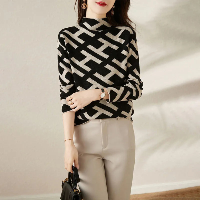 Lily™ - Maglione Elegante, Geometrico e Confortevole