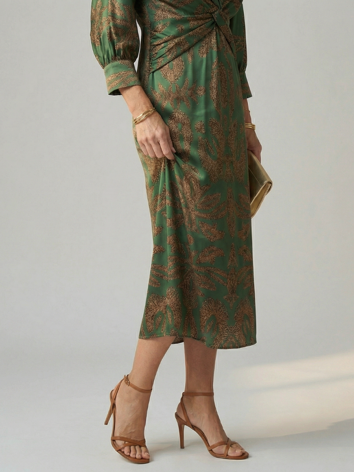 Lune | Abito Midi Wrap Naturale