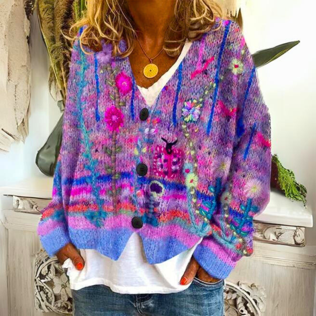 Addison™ - Cardigan Button Down Casual Retro Elegante