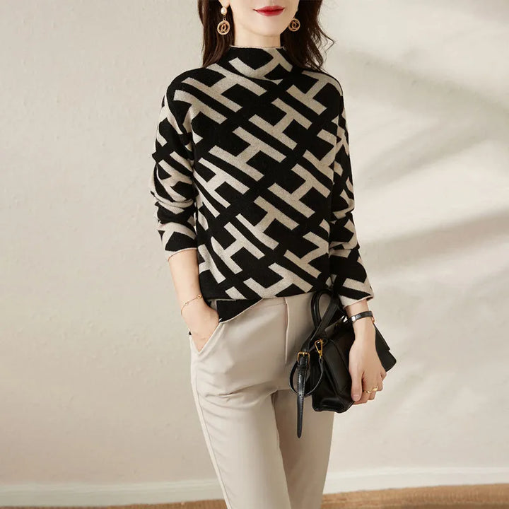 Lily™ - Maglione Elegante, Geometrico e Confortevole