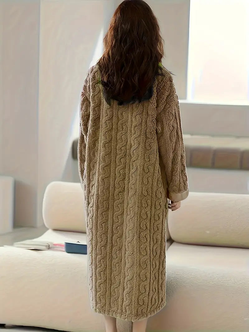 Abigail™ - Vestito Invernale in Pile Morbido Jacquard