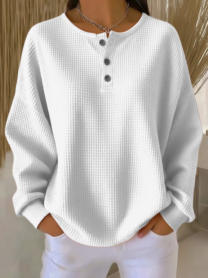 Miranda | Maglione a coste con collo Henley