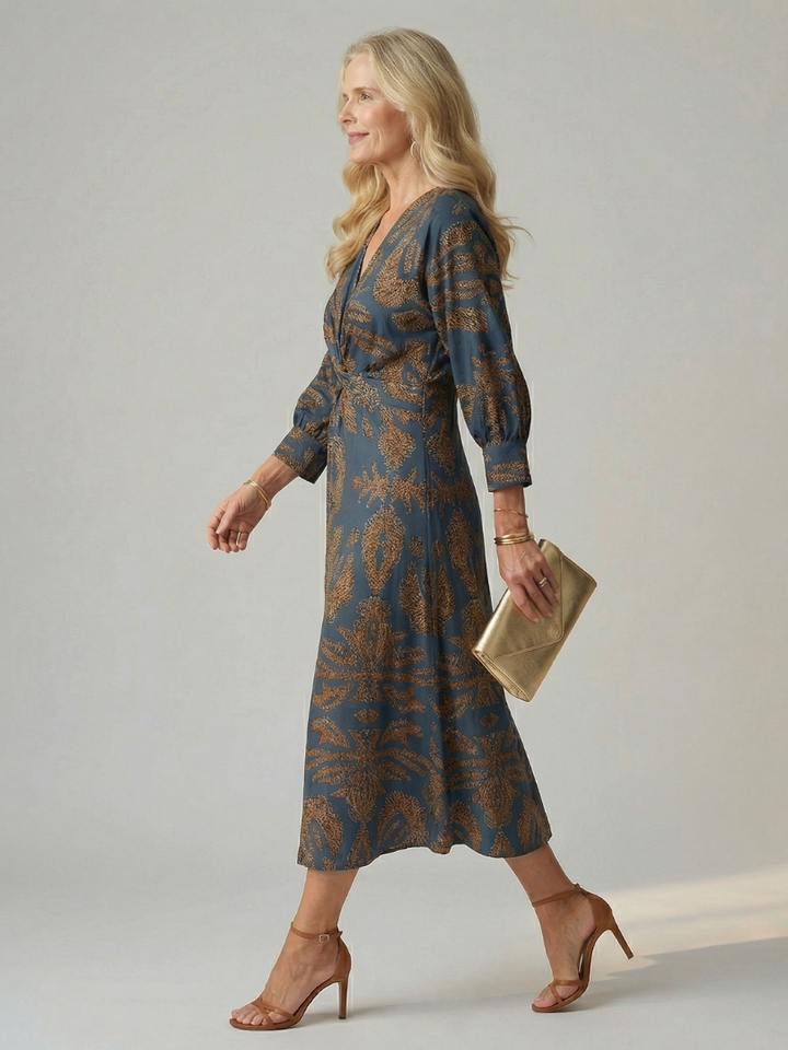 Lune | Abito Midi Wrap Naturale