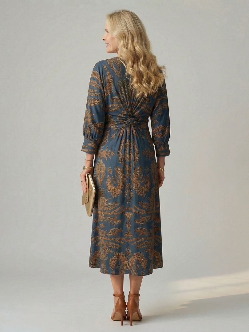 Lune | Abito Midi Wrap Naturale