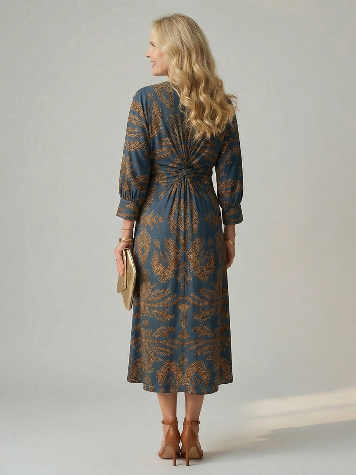 Lune | Abito Midi Wrap Naturale