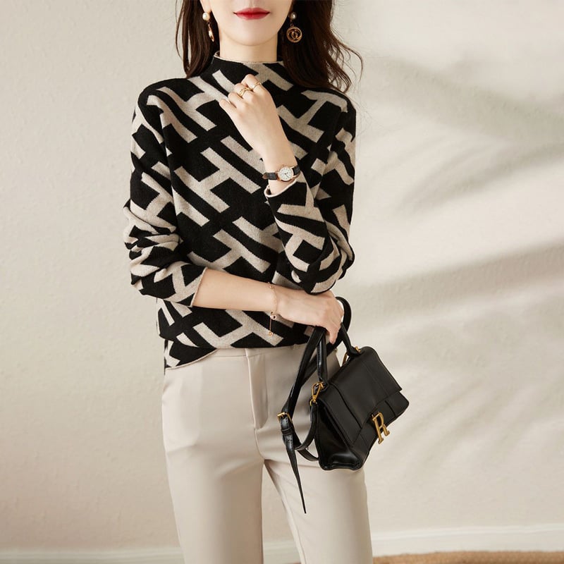 Lily™ - Maglione Elegante, Geometrico e Confortevole