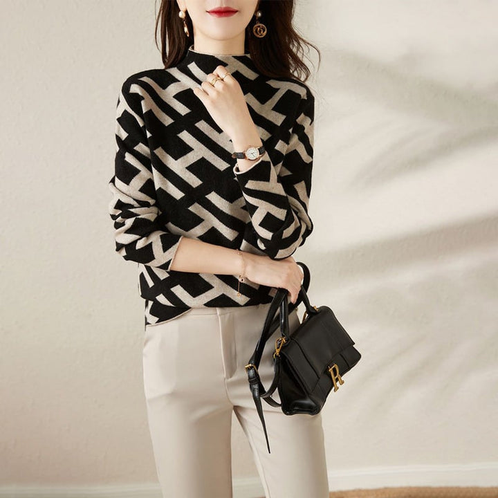 Lily™ - Maglione Elegante, Geometrico e Confortevole