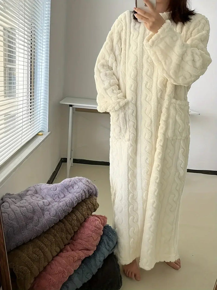 Abigail™ - Vestito Invernale in Pile Morbido Jacquard