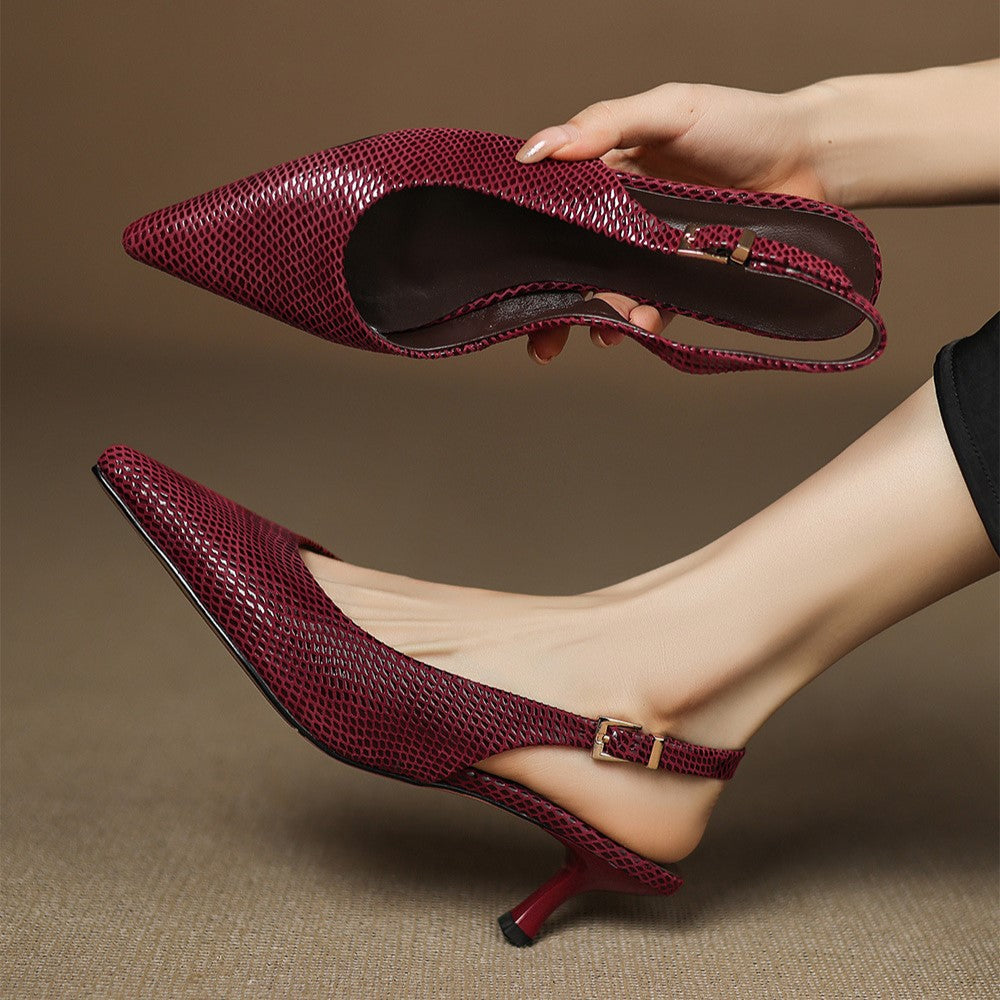 Céliane Tacchi Slingback in Pelle Punta