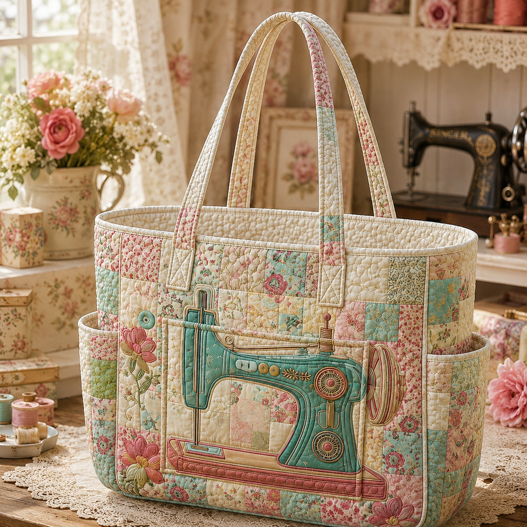 Borsa a spalla trapuntata con cuciture artistiche