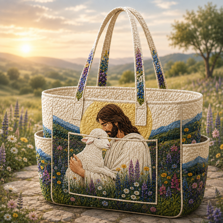 Borsa tote trapuntata alla luce ispiratrice