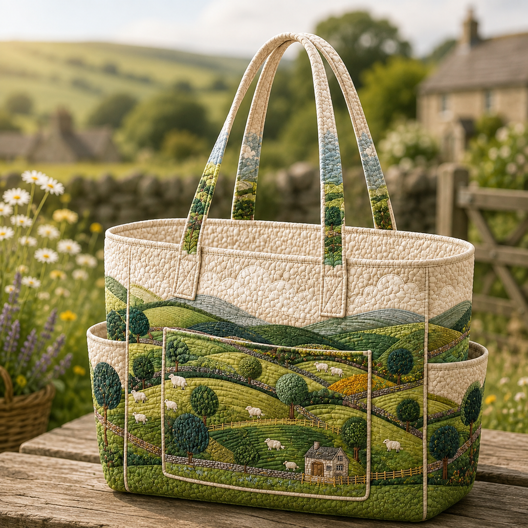 Mireille | Sac cabas matelassé aux petits moutons