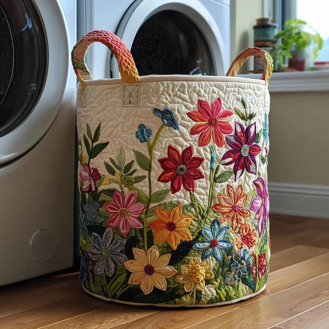 Fiori di Campo | Cesto portaoggetti trapuntato