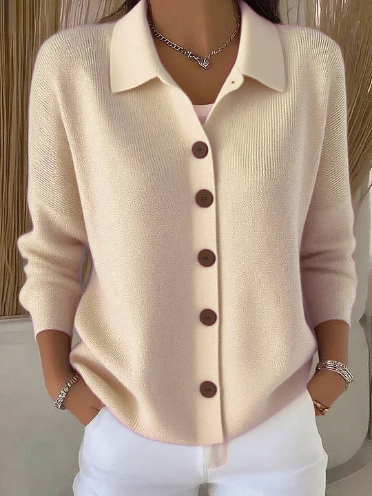 Fosca | Cardigan con colletto abbottonato