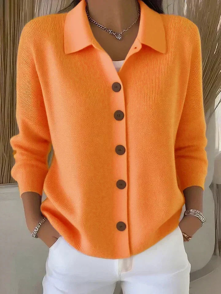 Fosca | Cardigan con colletto abbottonato