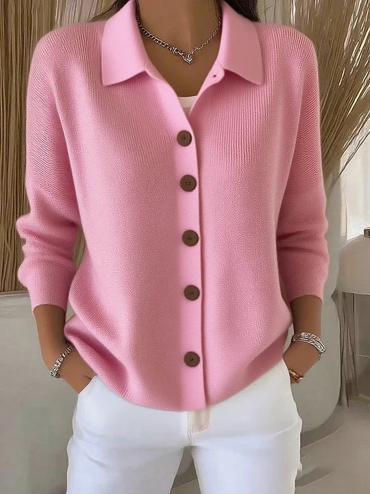 Fosca | Cardigan con colletto abbottonato