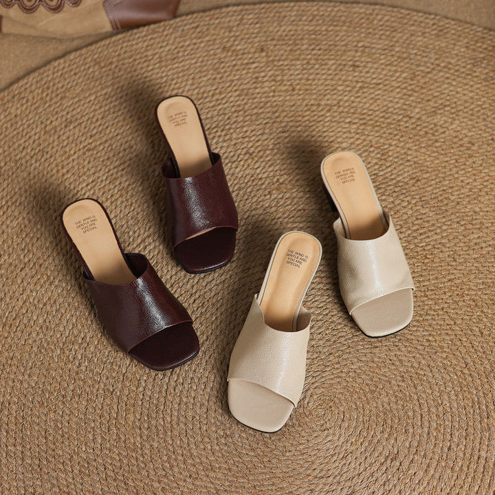 Julia | Mules Open Toe con Tacco