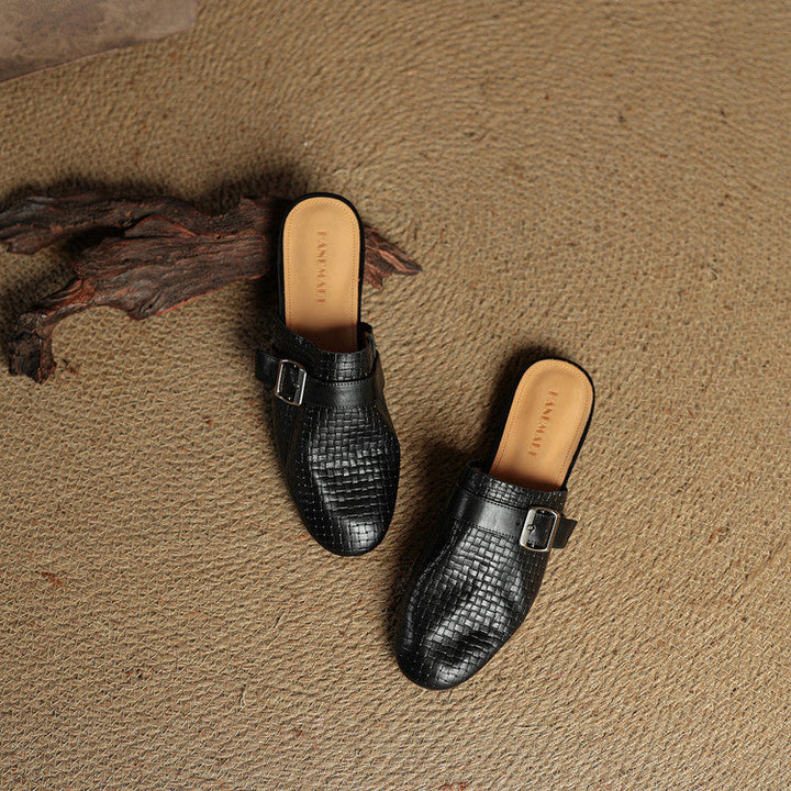 Angela | Mules Intrecciate con Fibbia