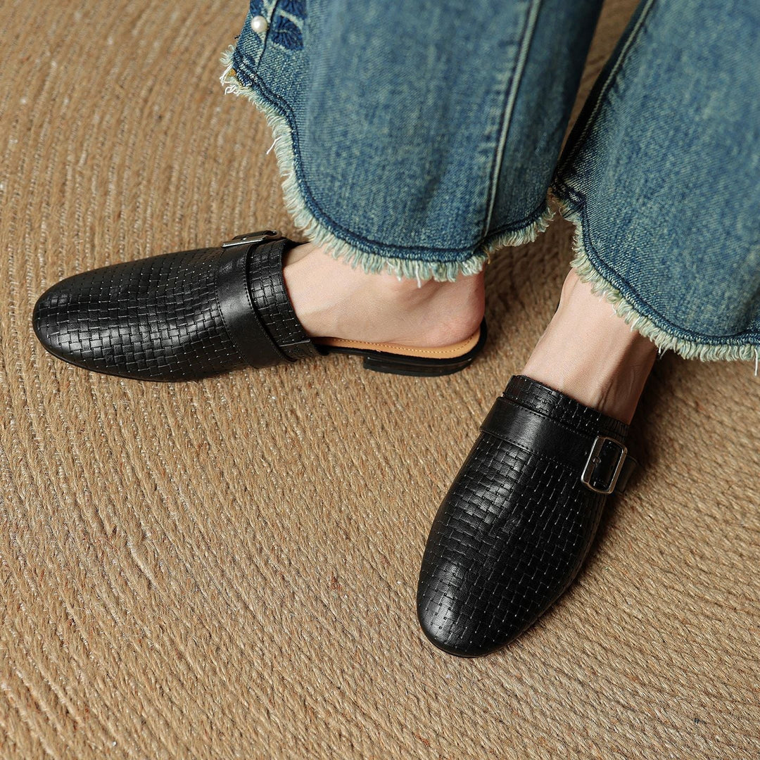 Angela | Mules Intrecciate con Fibbia