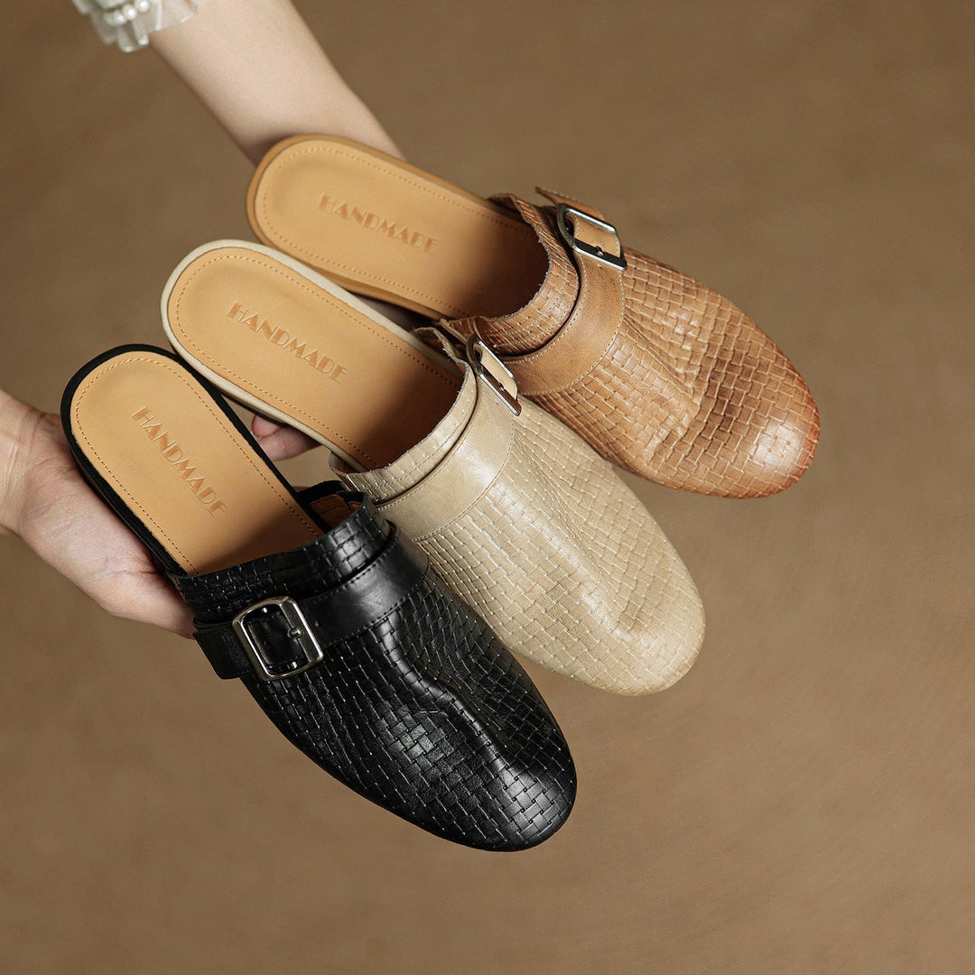 Angela | Mules Intrecciate con Fibbia