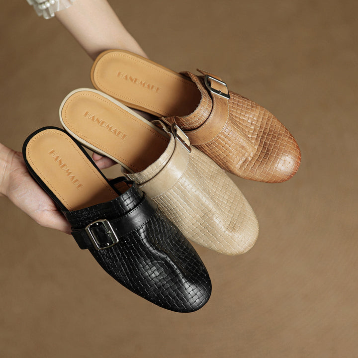 Angela | Mules Intrecciate con Fibbia