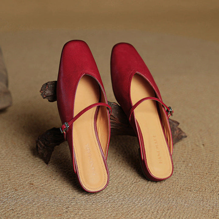 Carol | Mules Mary Jane a Punta Quadrata