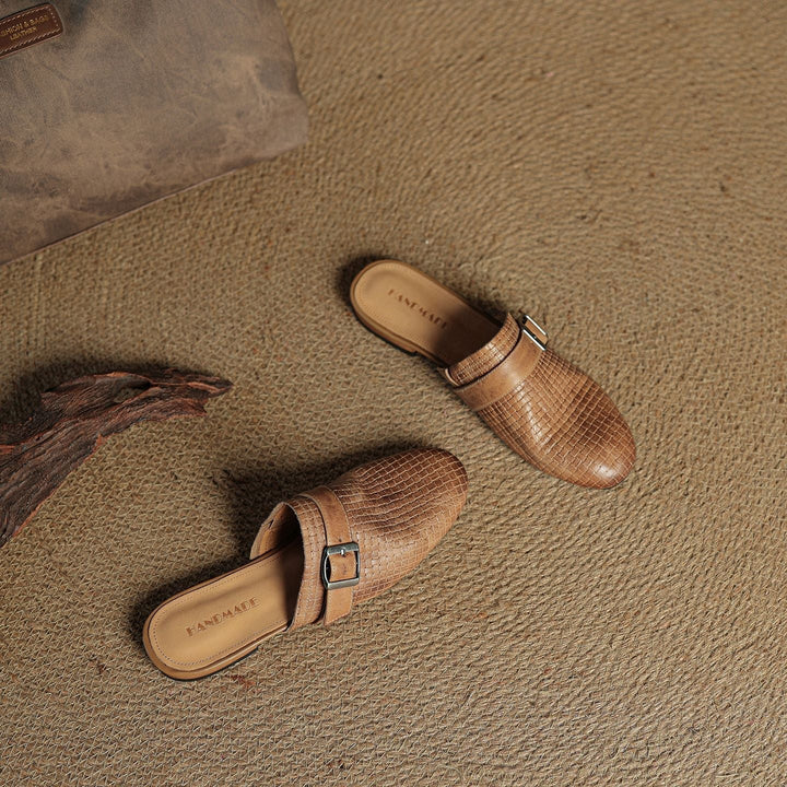 Angela | Mules Intrecciate con Fibbia