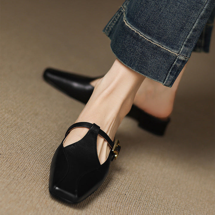 Lavinia | Mules con Cinturino a T