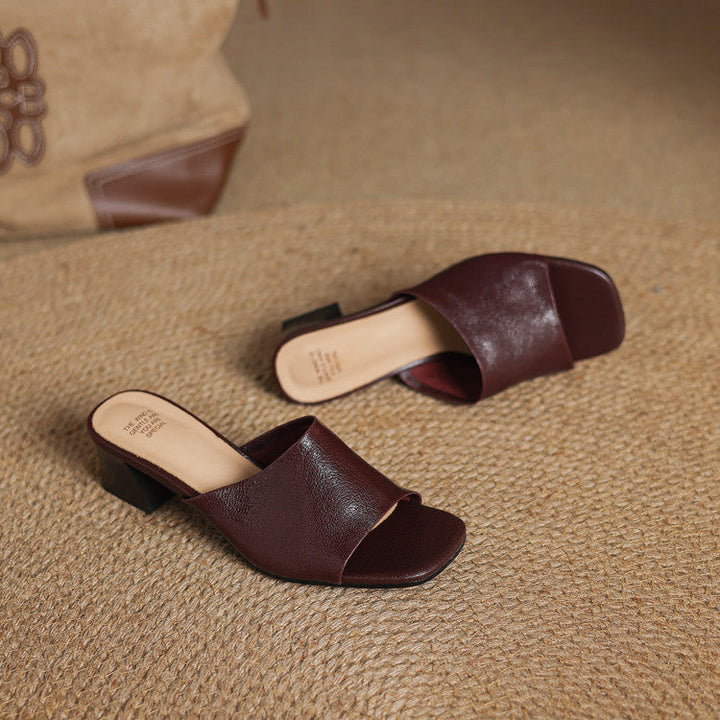 Julia | Mules Open Toe con Tacco
