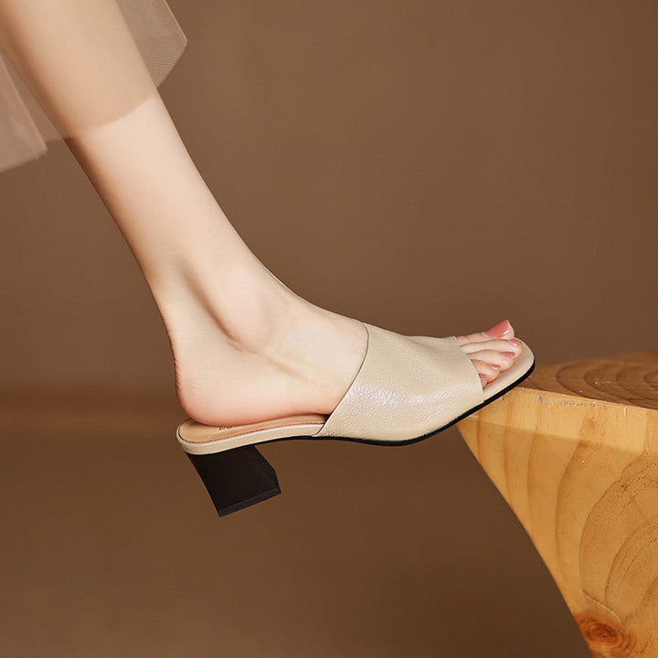 Julia | Mules Open Toe con Tacco