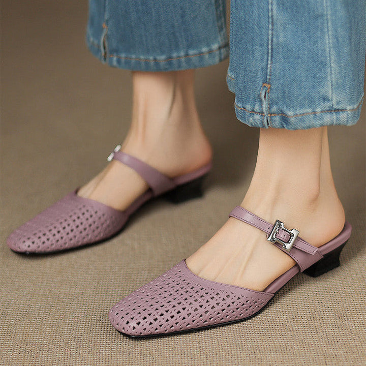 Lou | Mules Traforate con Cinturino