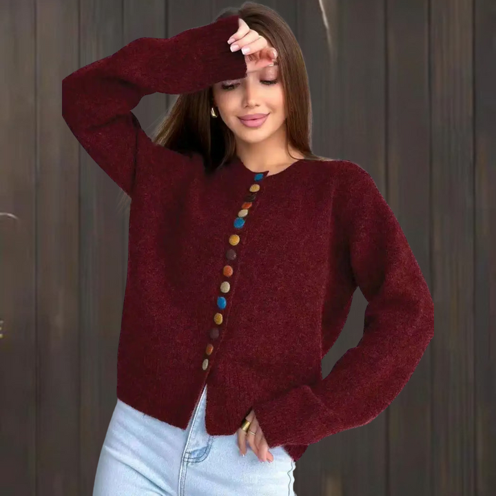 LE NOELLE | CARDIGAN CON BOTTONI ACCENTUATI