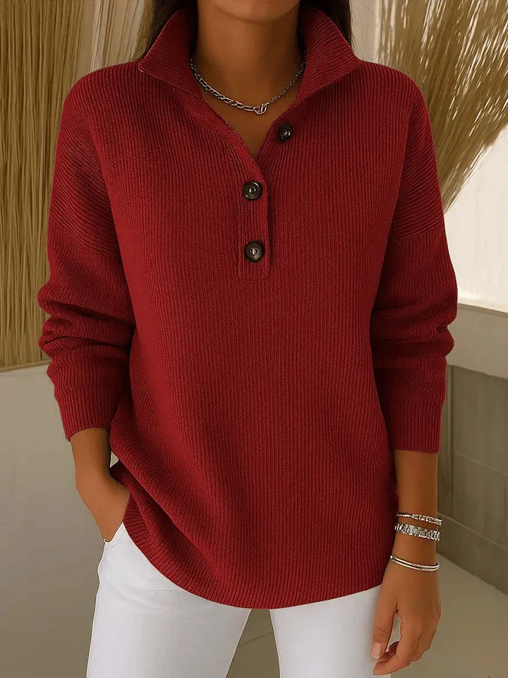 Amalia | Pullover polo a collo a V