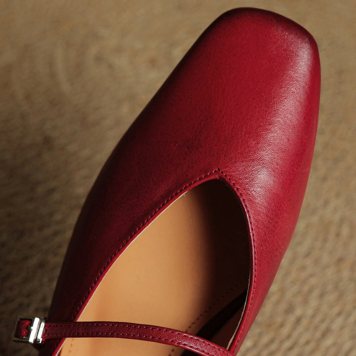 Carol | Mules Mary Jane a Punta Quadrata