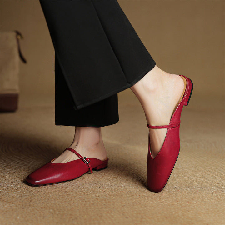 Carol | Mules Mary Jane a Punta Quadrata