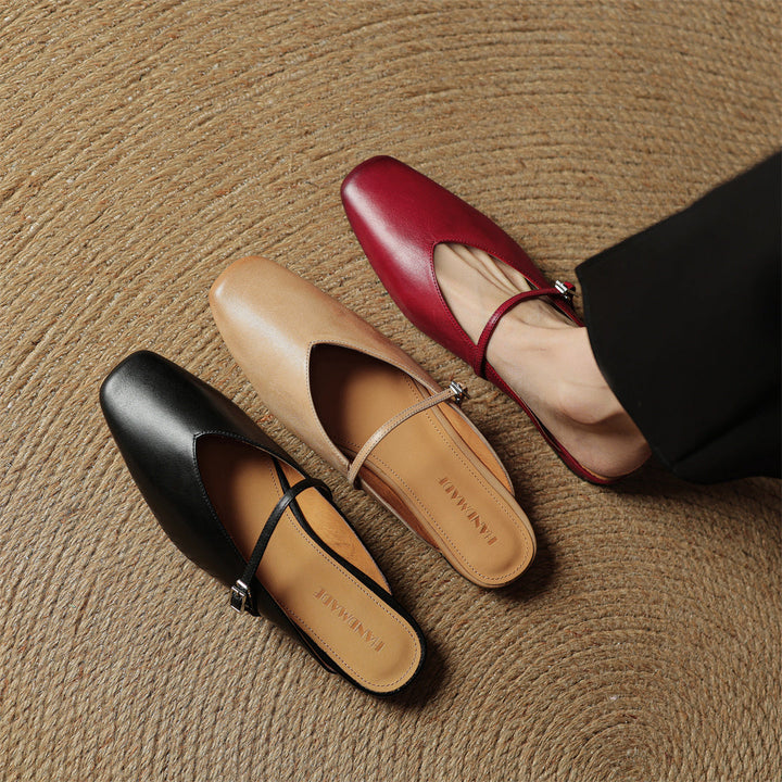 Carol | Mules Mary Jane a Punta Quadrata