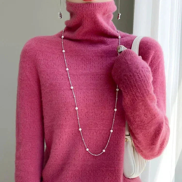 Aria™ - Maglione Collo Alto di Alta Gamma Morbido