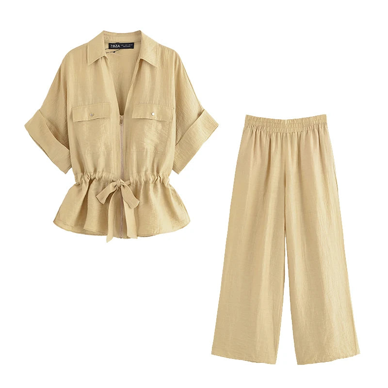 Whella | Ensemble de pantalons chics pour dames en 2 pièces