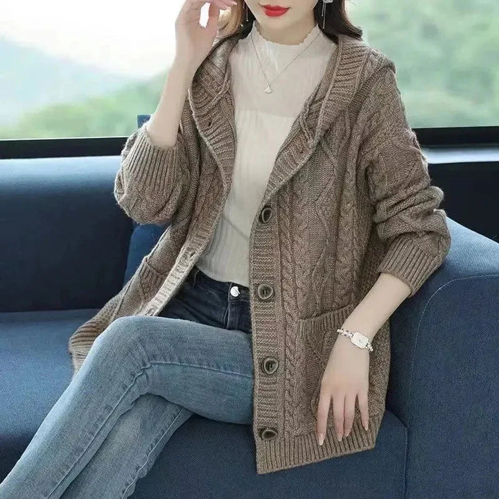 Lina™ - Cardigan Elegante in Maglia Diamante